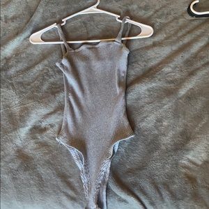 grey body suit tank top